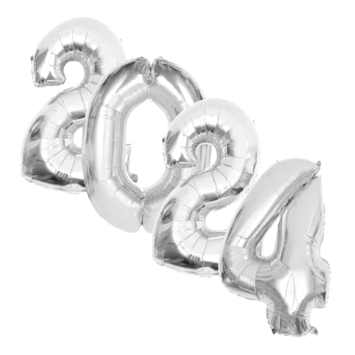 Zerodeko Zahlenballon Set für Neujahr Große Folienballons zur Dekoration von Partys Geeignet für Wände Fenster und Fotografie Leuchtende und Ansprechende Partygestaltung von Zerodeko