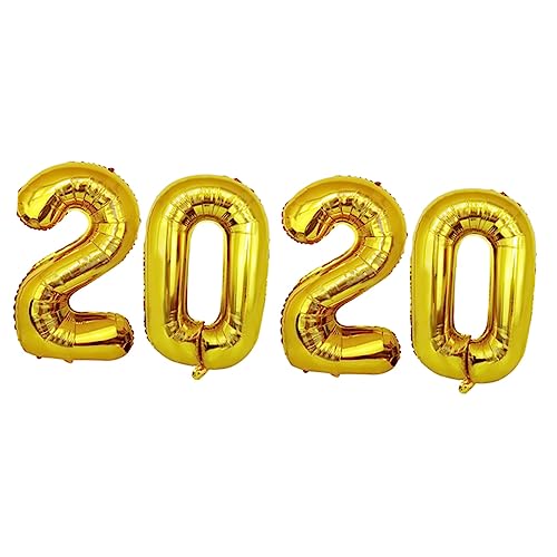 Zerodeko Zahlenballons Set aus Aluminiumfolie in Gold Partydekoration für Geburtstag Festival Fotohintergrund Einfache Befüllung Langlebig und Luftdicht von Zerodeko