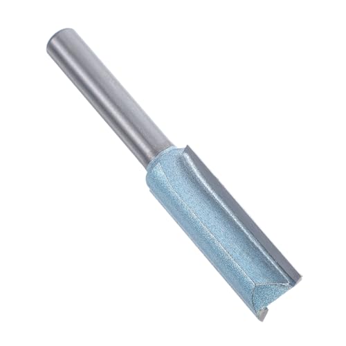 Zerodeko bündige Fräserbits gerade Fräserbits Fräser für die Holzbearbeitung Flöte Slot Schlitzen zweischneidig gerade Holzbearbeitungsfräser Hochfester Fräser Stahl Silver von Zerodeko