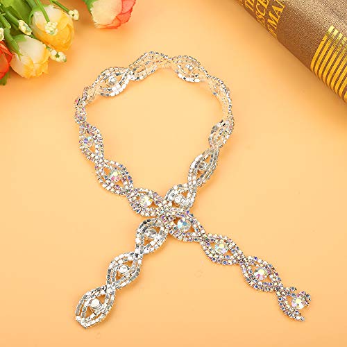 1 Yard Funkelndes Strass-Strassband, Mesh-Strassband, Strassgürtel für Kleider, Strassbesatz, Meterware, Band, Krallenkette, DIY-Dekor, 1,5 Cm Breite (Silberner AB-Diamant) von Zerodis