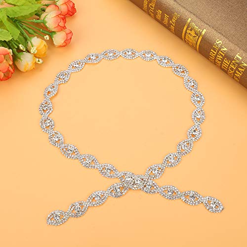1 Yard Funkelndes Strass-Strassband, Mesh-Strassband, Strassgürtel für Kleider, Strassbesatz, Meterware, Band, Krallenkette, DIY-Dekor, 1,5 Cm Breite (Silberweißer Diamant) von Zerodis
