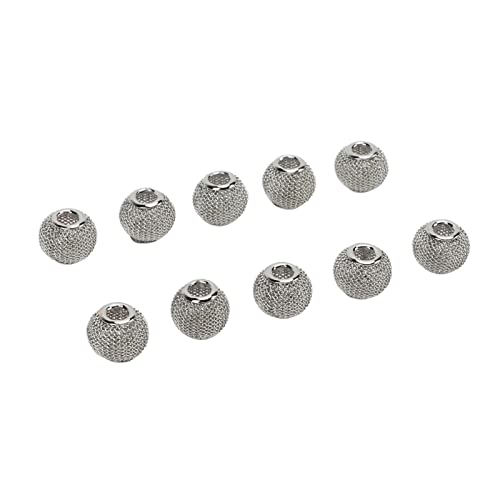 10 Sätze Goldene Kugellperlen, Goldene Perlen, Runde Formfiligrane -Abstandshalterungen für Schmuckherstellung, 10 Stk. X 12 Mm Legierung Metallperlen mit 4,5 Mm Loch, für Halsketten, Armbänder, von Zerodis