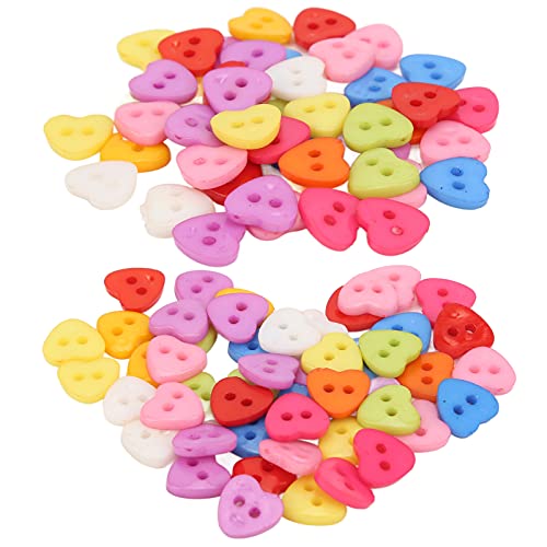 100pcs, Nicht Erfüllende Harznähte, Süße Herzform, Farbvielfalt, Fest und Wasserdicht, Vielseitig für das Handwerk, Einfach zu Befestigen (12,5 mm) von Zerodis