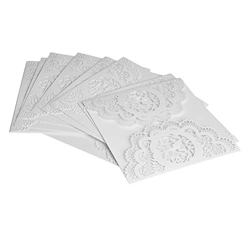 10pcs Cut-Einladungskarten, Europäische Hochzeitseinladungskarten für Geschnitzte Wirtschaft mit Leeren Innenblättern, Vielseitige Verwendung für Verschiedene Veranstaltungen, High-End-Design (009) von Zerodis