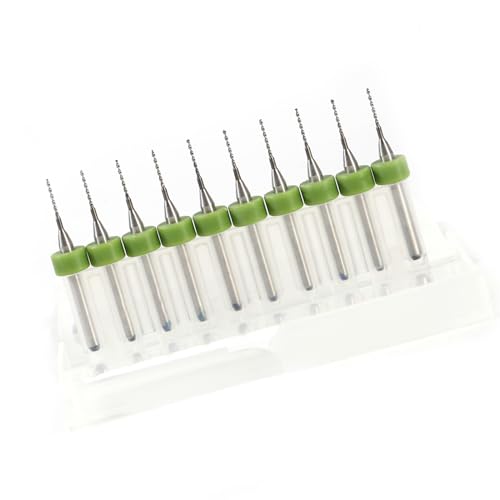 10pcs Micro -Bohrer -Bits für die Leiterplatte der Leiterplatte, Materialien, Leicht zu ändern, Ideal für CNC SMT (0,7 mm) von Zerodis