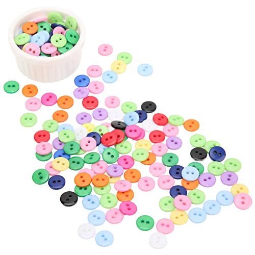 200 Harzknöpfe, Nicht Erfüllende Mehrfarbige Tasten mit 200 PCs/Bag, für DIY -Pullover -Taste, Haushalt (16L=10.0 MM) von Zerodis