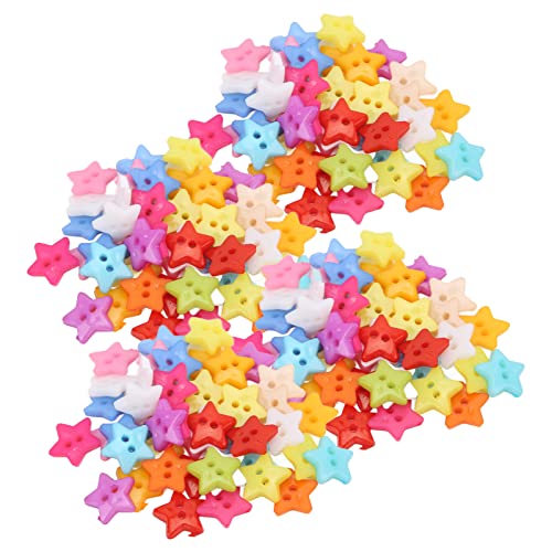 200 PCs Süße Kleine Harz, Sternförmige Knöpfe, Nähen Dekorative Knöpfe für Handwerk, Scrapbooking, DIY -Projekte, Ersatz Alter (12 mm) von Zerodis