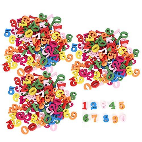 300 Pack DIY -Stoffknopf, Holzzahlen Knöpfe Zum Nähen und Scrapbooking, Kunsthandwerksdekoration von Zerodis