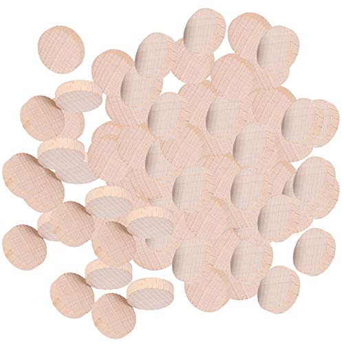 300 Stück Unbehandelte Holzscheiben Zum Basteln, Rundes Holz, Buche, Unbehandelte Holzscheibe, Holzscheiben, Basteln(2cm) von Zerodis