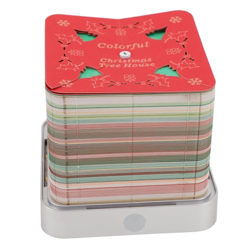 3D-Kalender-Notizblock, Handgefertigt, Weihnachtsbaum, Haus, Schreibtisch, Ornament, 2025, Zeitmesser, Kalender, Papierschnitzerei, Haftnotizen mit Lichtern für Aufkleberetiketten 3D-Kalender-Notizblock, Handgefertigt, Weihnachtsbaum, Haus, Schreibtisch, Ornament, 2025, Zeitmesser, Kalender, Papierschnitzerei, Haftnotizen mit Lichtern für Aufkleberetiketten von Zerodis