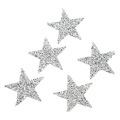 5 Stück Pailletten-Stern-Aufnäher Zum Aufbügeln, Sterne, Glitzernde Kristall-Aufnäher, Pailletten-Vintage-Aufnäher, Stoff-Aufnäher, Silberne Stern-Aufnäher, Bling-Stern-Aufnäher, 5 Stück Pailletten-Stern-Aufnäher Zum Aufbügeln, Sterne, Glitzernde Kristall-Aufnäher, Pailletten-Vintage-Aufnäher, Stoff-Aufnäher, Silberne Stern-Aufnäher, Bling-Stern-Aufnäher, von Zerodis