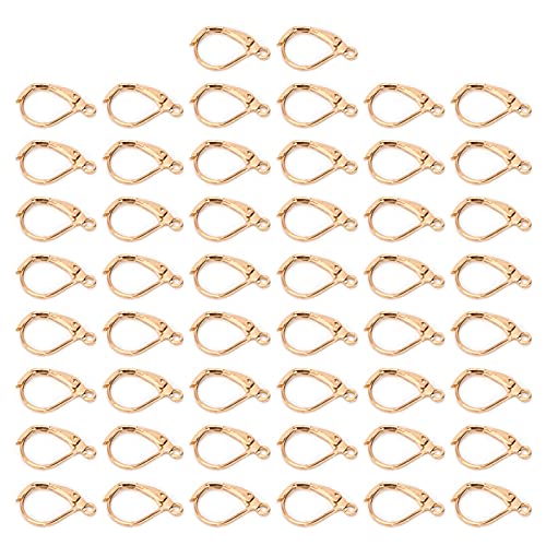 50pcs Ohrwire für Ohrdrahtwirtschaft, Leicht zu Tragen, Dauerhafte Farbe, Elegantes Design für DIY -Schmuckzuarbeiten (KC-Gold) von Zerodis