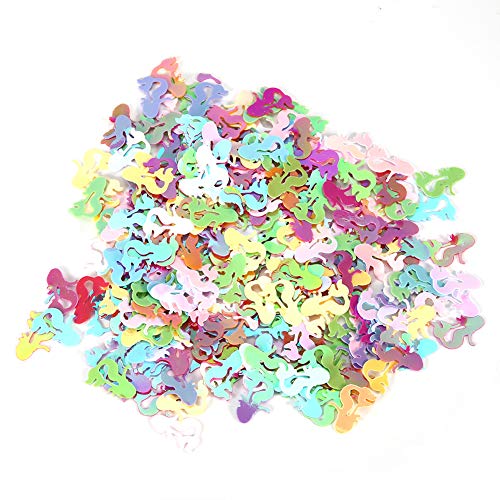 60 GBAG Coloralful Wituil Birthday Konfetti, Nageldekorationen für DIY-Material, Konfetti für Hochzeiten, Partys für Kunstnägel (kleine Größe) (kleine Jakobsmuschel) (Buchstabe) von Zerodis