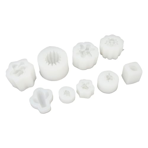 9 PCs Sukkulente Silikonformung, Silikonkerzenform, Multifunktionsblütenformdekoration für Saftige Kerze Wiederverwendbar, Silikonmaterial, süß und Schön, Einfach von Zerodis