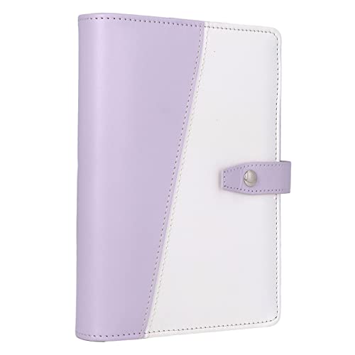 A6 Notebook -Planer, Vielseitiges Faches Design PU Leder Budget Binder für Zuhause, Büro, Schule, Reisende mit Kartenschlitzen und Stiftschleifen, Strukturiertes PU -Leder, Geeignet für A6 (PURPLE) von Zerodis