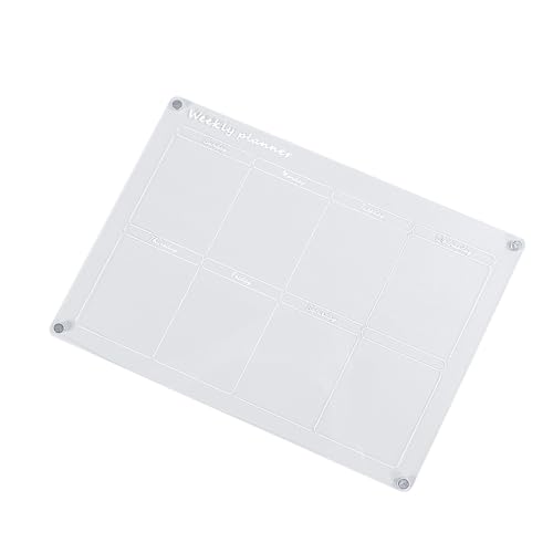 Acrylmagneter Kühlschrankplaner Stylish Kühlschrankkalendertafel für den Arbeitsplan für den Heimarbeit (Wöchentlich) von Zerodis