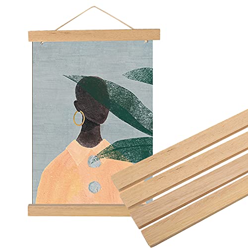 Zerodis Bild Poster Artwork Leinwand Aufhänger Moderne Magnetische DIY Holz Bilderrahmen Für Dekoration Wand Weiß Holz(21cm) von Zerodis