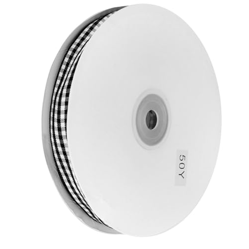 Checked Ribbon, 50 Yards Roll, Klassisch (Schwarz-Weiss) von Zerodis