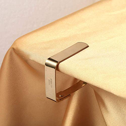 Zerodis Edelstahl Tischdecke mit Clips, Einstellbar für Bankett, Picknick, Hochzeit & Schreibtisch (Gold) von Zerodis