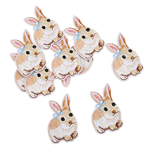 Eisen auf Patch 10 PCs Little Cute Bunny Patch DIY NEWING COUTWON PLATT Sticked Applikation für Kleidungstaschen Geschenke mit Premium -Baumwolle Eisen auf Patch 10 PCs Little Cute Bunny Patch DIY NEWING COUTWON PLATT Sticked Applikation für Kleidungstaschen Geschenke mit Premium -Baumwolle von Zerodis