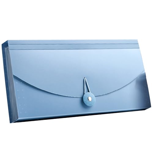 Erweiterung Dateiordner, 13 Taschen Akkordeon -Datei Organizer Tragbarer Papierdokument -Quittungsorganisator, Mehr Speicherplatz, Bessere Organisation, Effizienter Rechnungsspeicher, (BLUE) von Zerodis