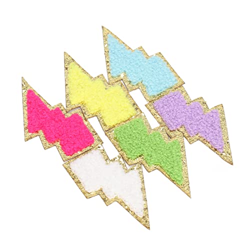 Gestickte Flecken, Raffinierte, Blitzschnelle Eisen auf Flecken, 6 Stcs DIY Decor Applique Bastelkleidung Zubehör Reparaturflecken mit Bügelaufkleber für Kleidungsschattierungen von Zerodis