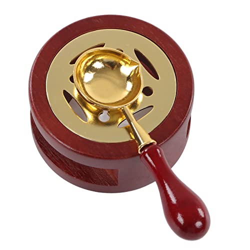Messing Head Wachs Stempelwärmer -Set mit Holzgriff, Effizient (BROWN) von Zerodis