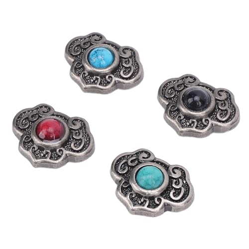 Metall -Vintage -Knöpfe Elegantes Blumendesign Zum Nähen und Handwerk, 4PCS Dekorative Retro Tasten für Kleidungskarten Metall -Vintage -Knöpfe Elegantes Blumendesign Zum Nähen und Handwerk, 4PCS Dekorative Retro Tasten für Kleidungskarten von Zerodis