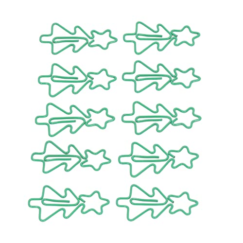 Nettes Weihnachtsbaum -Design Grünes Metallpapier Clips, Tragbare Büroklammern Zur Klassifizierung von Dokumenten, Papierklammern in Weihnachtsbaumform von Zerodis