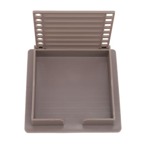 Organizer-Box, Haftnotizhalter mit Transparenten Schablonenrahmen für 7,6 X 7,6 Cm Große Notizblöcke für Schüler, Lehrer, Kollegen (BROWN) von Zerodis