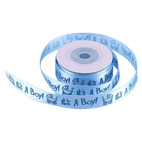 Packungen mit 2 Schleifenband IT IS A BOY/GIRL 5.5 x 2 cm Pro Rolle 10yd für Geschenkverpackung Hochzeit Karten(Blau) von Zerodis