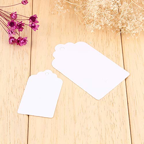 Party Present Tags, 100 Kraft Brown Jakobsmuschel Label Blankes Gepäck, 100pcs Weiß Hochwertiges Handwerk Papier Tags Hochzeitsfeier, Verpackungszubehör mit Einem Kleinen Loch, Projekt Party Present Tags, 100 Kraft Brown Jakobsmuschel Label Blankes Gepäck, 100pcs Weiß Hochwertiges Handwerk Papier Tags Hochzeitsfeier, Verpackungszubehör mit Einem Kleinen Loch, Projekt von Zerodis