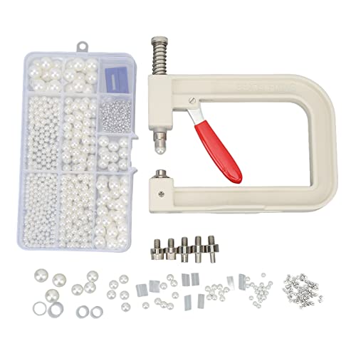 Perlensetzmaschinen-Set, Manuelle Perlensetzmaschinen-Werkzeuge, Handgefertigte Perlenniet-Befestigungsmaschine, Perlen-DIY-Zubehör für Hüte, Schuhe, Kleidung, Taschen, Röcke Perlensetzmaschinen-Set, Manuelle Perlensetzmaschinen-Werkzeuge, Handgefertigte Perlenniet-Befestigungsmaschine, Perlen-DIY-Zubehör für Hüte, Schuhe, Kleidung, Taschen, Röcke von Zerodis