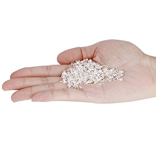 Prise Clips Anhänger Kaution, Schmuckbefund, 300pcs/Bag, Legierungsmaterial, Verschiedene Farben, Breit Genug, um Durchzuziehen, Ihre Unterschiedlichen Bedürfnisse zu Erfüllen (SILVER) von Zerodis