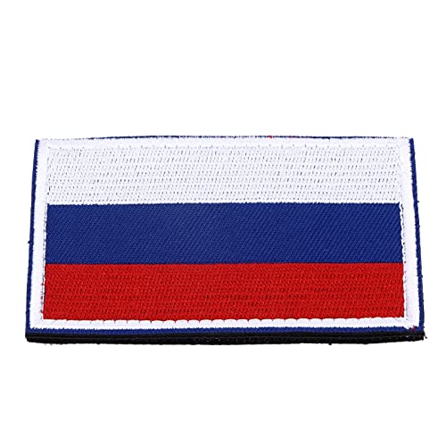 Russland Ukraine Flaggen Patch, Russia Flag Velcro Russian Federation National Emblem Embroidered Patches für Kleidung Jacke Hut Tasche Rucksack-Dekorationen von Zerodis