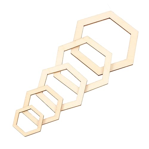 Set mit 205 Sechseckigen Holzausschnitten in 5 Größen. Leichte, Langlebige und Leere Holzstücke, für DIY-Dekorationen und Bastelarbeiten. Lassen Sie Ihrer Kreativität Set mit 205 Sechseckigen Holzausschnitten in 5 Größen. Leichte, Langlebige und Leere Holzstücke, für DIY-Dekorationen und Bastelarbeiten. Lassen Sie Ihrer Kreativität von Zerodis