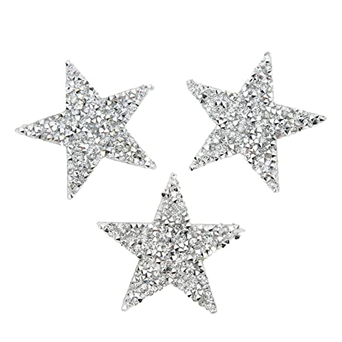 Stern - -Eisen auf Flecken Glänzende DIY Kleidung für Dekorative Heißen Diamanten Brautkleider und Jacken 5 PCs Silber von Zerodis