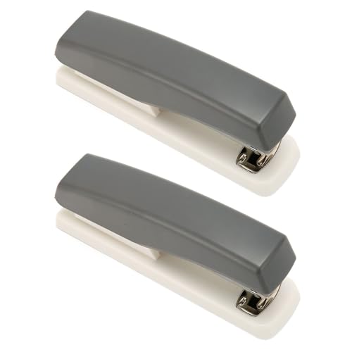 Tragbares Rotierendes Design -Büro -Hefter, 2 teilige Schulhefter für Schüler, Ergonomische, Schnelle Bindung, Robuste Konstruktion, Doppelwert, mit Reibungslosen Mühelosen Mechanismus, (GREY) von Zerodis