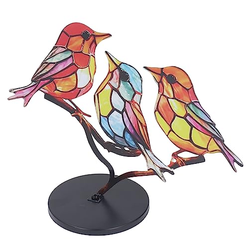Verleihen Sie Ihrem Zuhause Eleganz mit Dieser Home-Deko-Basis aus der Vogel-Serie aus Legiertem Metall mit Abnehmbaren Vogel-Kunstornamenten aus Metall von Zerodis