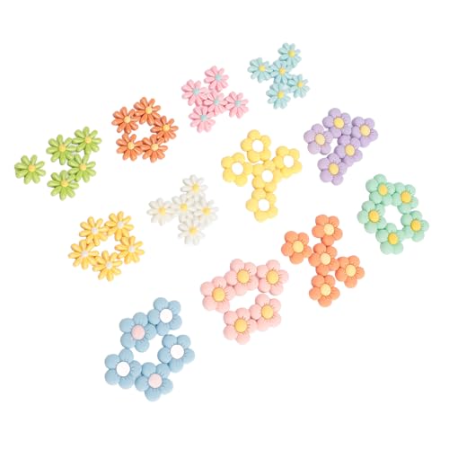 Viele Gänseblümchen, Gemischte Farbblumenharzperlen für DIY -Handwerkshaarclip -Telefon Hülle, Multifunktionale Natur und Spaß Ambiente von Zerodis