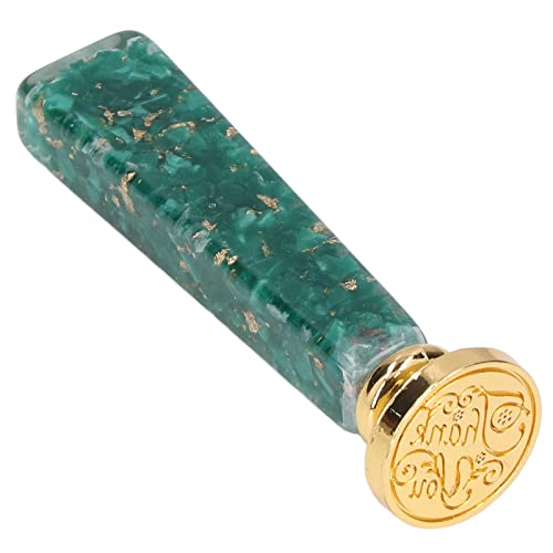 Wachssiegelstempel, Exquisites Muster Retro -Messing -Kopfversiegelungswach Stempel mit Abnehmbarem Griff für Kartenherstellung, Umhüllung und DIY Projekt, Verpackt in Geschenkbox, Premium Legierung von Zerodis