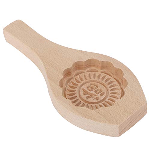 Wood Mooncake Formen DIY Kekse Fondant Kuchen Backküchen Dekoration Werkzeuge Kleiner Fisch Rund um Pfirsich Mondlicht Fisch für Chinesisches Festival, Muffins, Kuchen, Kekse, (#2) von Zerodis