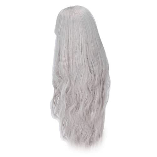 Zerodis 1/3 BJD Doll Lockiges Haar Weiche Glatt Silbergraue Perücke für Dress-up DIY für 21-24 cm Puppen von Zerodis