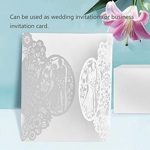 Zerodis 10pcs Cut-Einladungskarten, Europäische Hochzeitseinladungskarten für Geschnitzte Wirtschaft mit Leeren Innenblättern, Vielseitige Verwendung für Verschiedene Veranstaltungen, High-End-Design von Zerodis