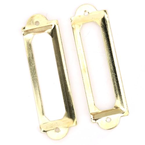 Zerodis 20 PCS Schubladen Tag Antique Style Retro Schubladen Schilder Regal Accessoire für Holzkästen Schmuckschachteln Fotoalben (YELLOW) von Zerodis