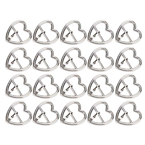 Zerodis 20 Stücke Metall Rollschnallen DIY Verschlüsse Haarnadeln Kleidung Herz Shap Schnalle Herz Shap Schnalle Bar Gürtelschnalle Einzelzinken Gurtschnallen von Zerodis