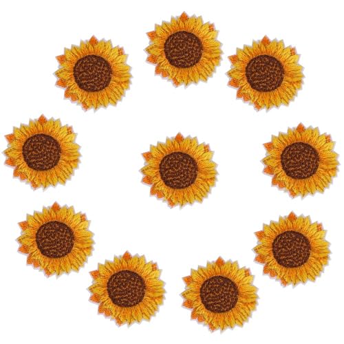 Zerodis 20pcs Sonnenblume auf Eisen auf Bestickten Pflaster Einfach zu Bedienende DIY -Kleidung Rucksack Applique für Kleidungstaschen Vorhänge Schuhe Leuchtung Farben Zerodis 20pcs Sonnenblume auf Eisen auf Bestickten Pflaster Einfach zu Bedienende DIY -Kleidung Rucksack Applique für Kleidungstaschen Vorhänge Schuhe Leuchtung Farben von Zerodis