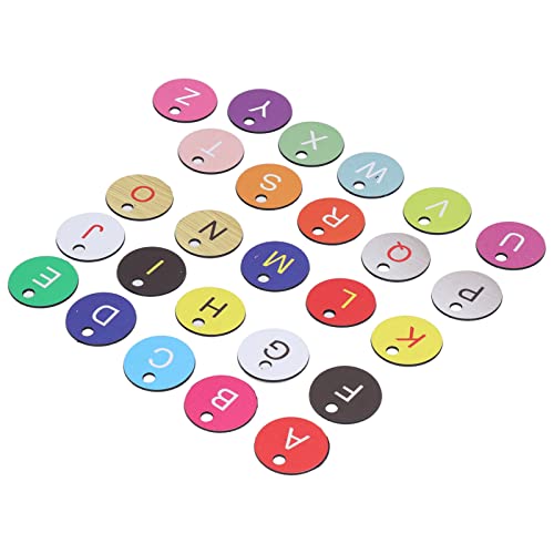 Zerodis 26pcs Langlebige Bienenstockmarker mit Loch für das Bienenzuchtmanagement in Garten, ABS -Material (26-Farben-Briefkarte) von Zerodis