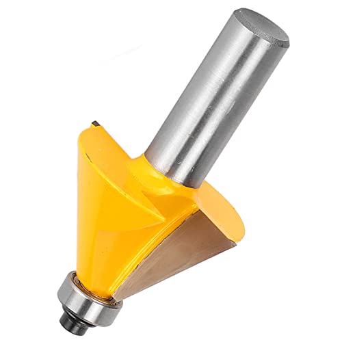 Zerodis 30 -Grad -Schrägbitkante Mahlen Mahlen Cutter Holzbearbeitungswerkzeug YG6 Legierung 1/2in Runden Schaft für MDF Sperrholz Festholz Partikelboard von Zerodis