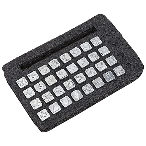 Zerodis 32pcs Stamp Punch Set Animal Plant Leder Stempelstempel Set, Gravurwerkzeug für Ledercraft & Metall-Kunststoff, Klare und Genaue Abdrücke, Hochleistungsmarken für (Tierdruck) von Zerodis
